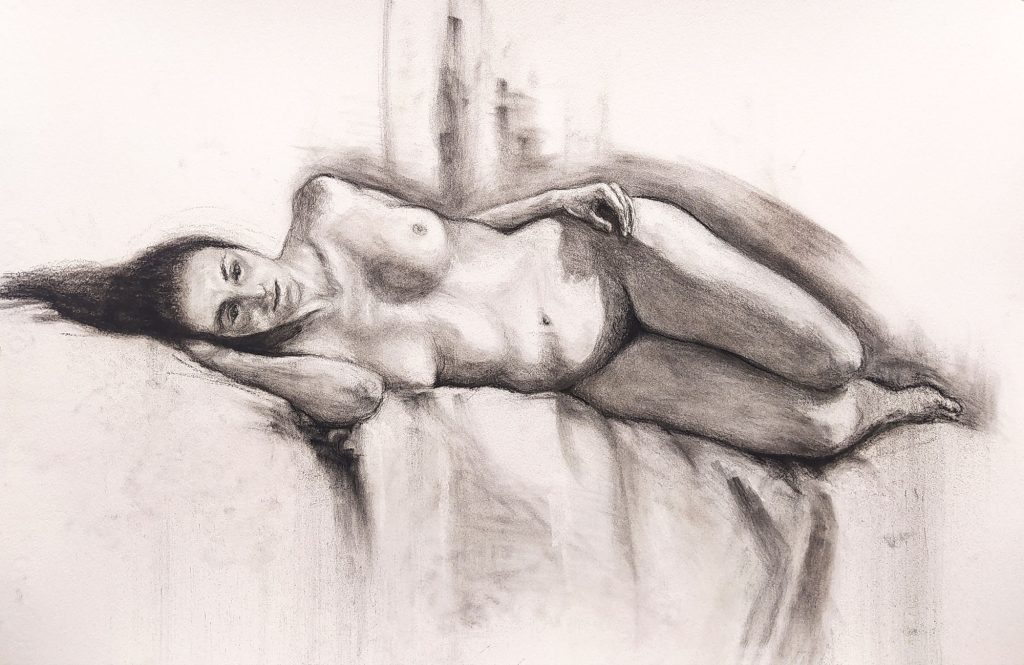 charcoal figurative drawing